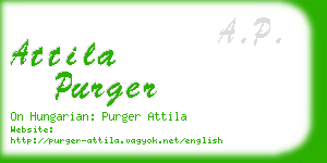 attila purger business card